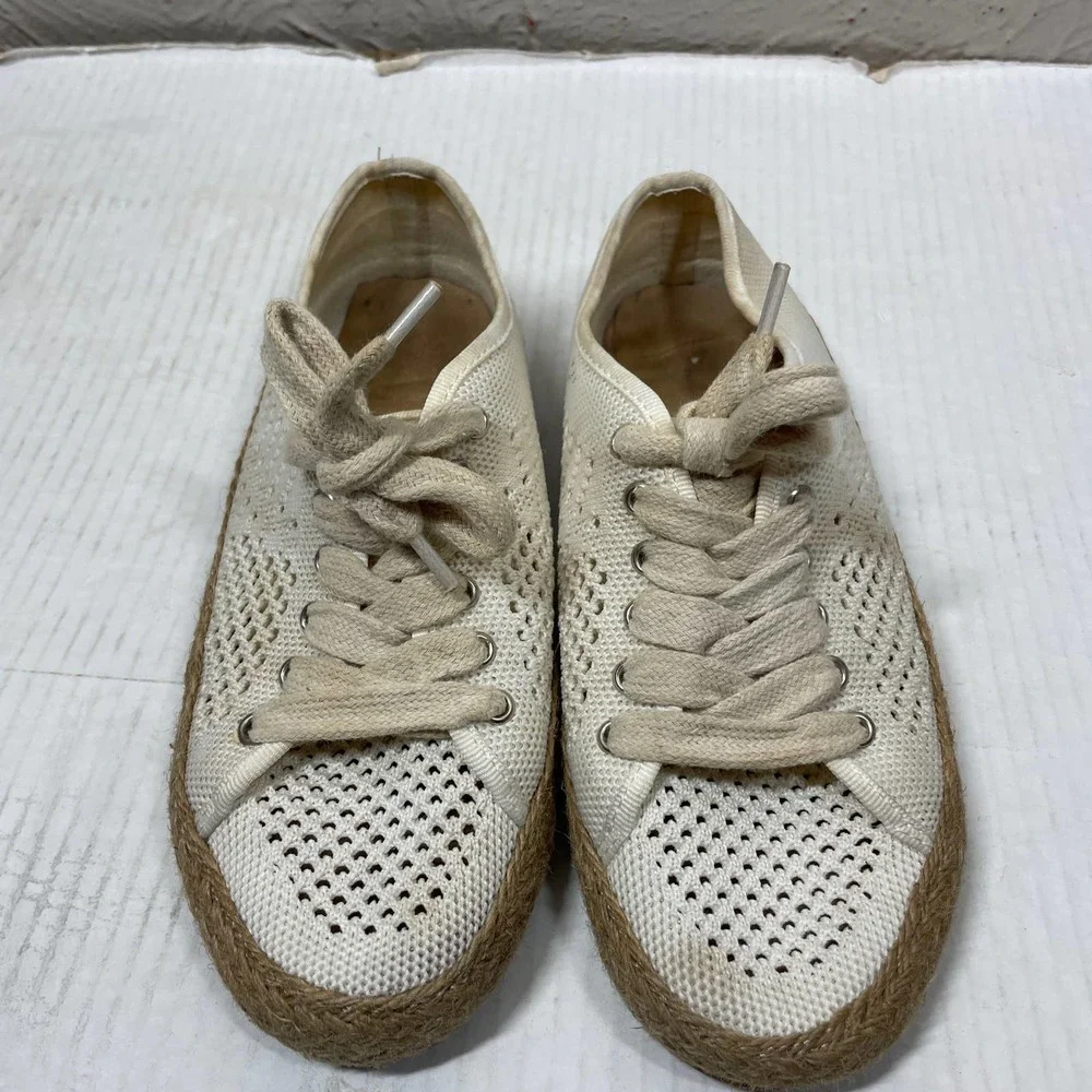 Emu Australia Cream Breathable Agonis Mac Espadrille Cotton Shoe Womens Sz US‎ 7